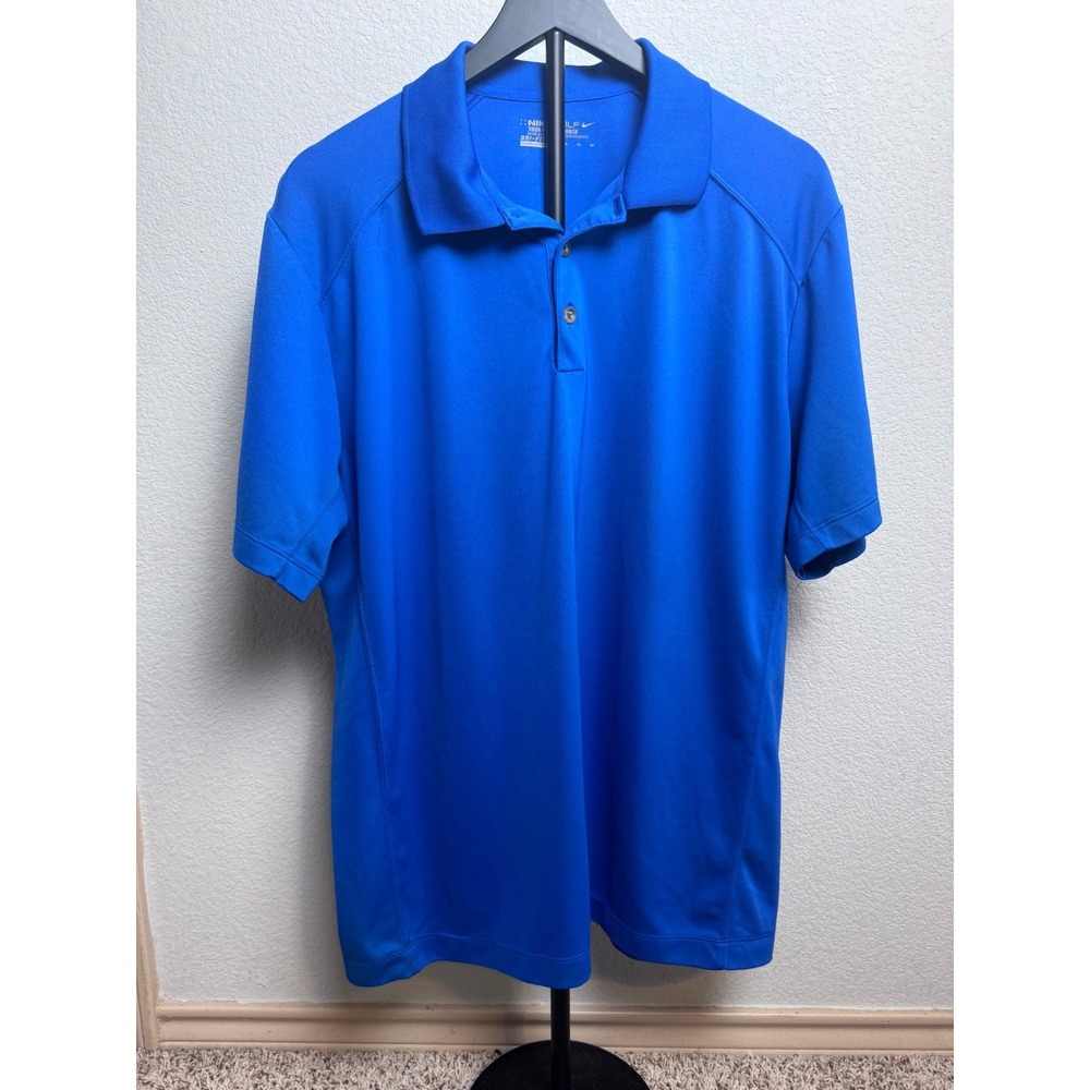 Nike Golf Tour Performance Dri-FIT Polo Shirt Mens XL Blue Short Sleeve Athletic